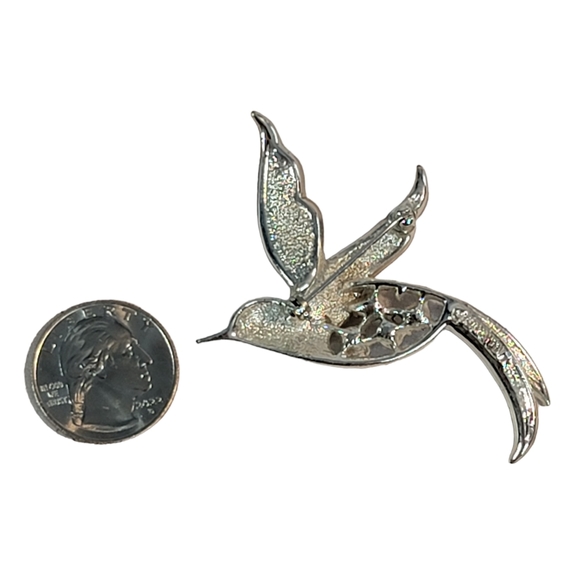 Sarah Coventry Bird Of Paradise Brooch Aurora Borealis Pin Vintage Jewelry - Picture 5 of 8